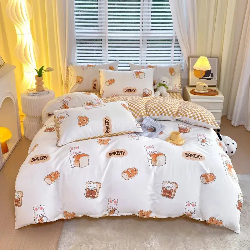 Blue Striped Cotton Duvet