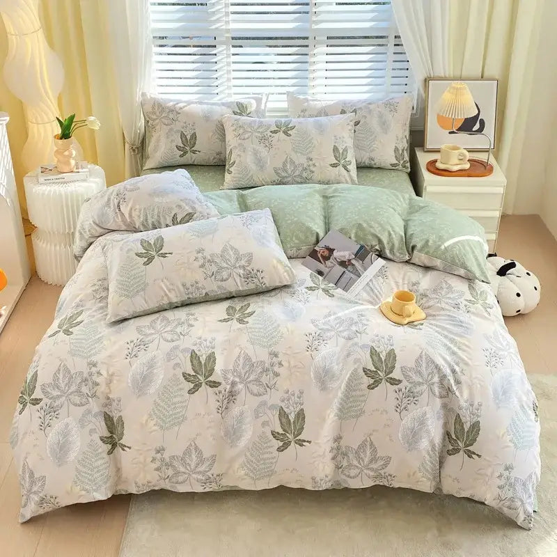 Blue Striped Cotton Duvet