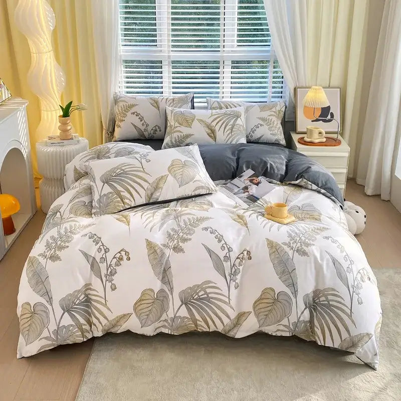 Blue Striped Cotton Duvet