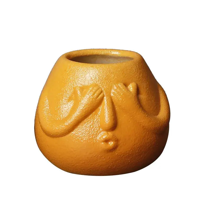 Blue Orange Face Planter