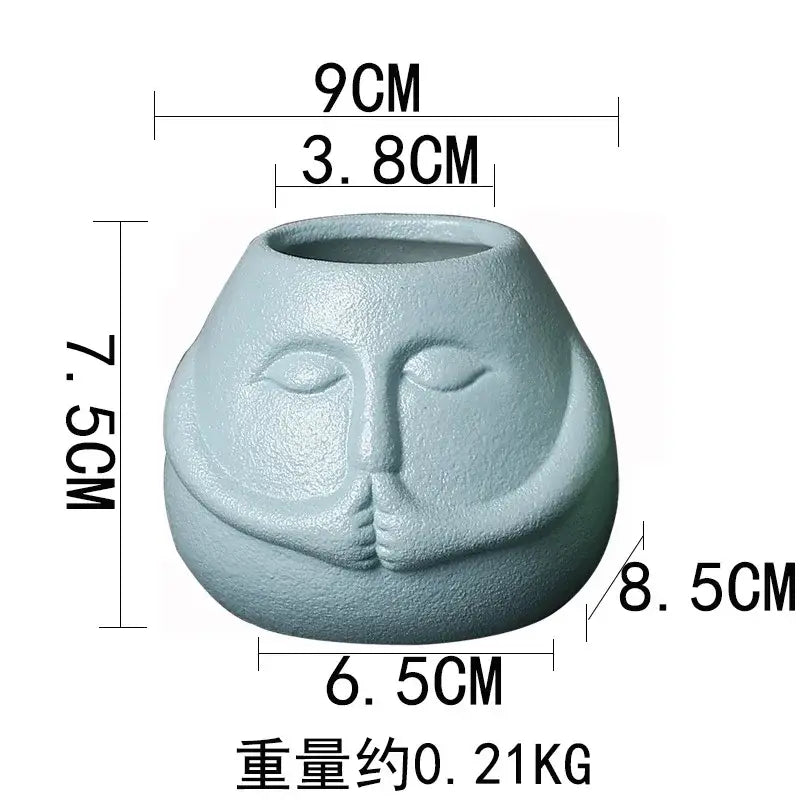 Blue Orange Face Planter