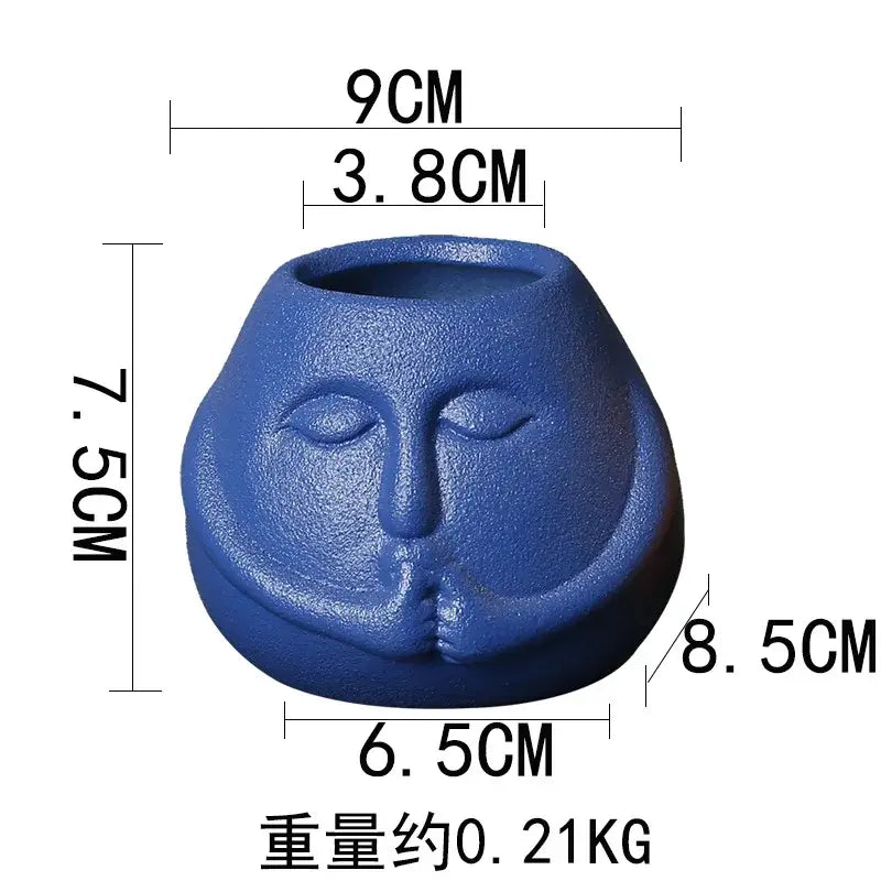 Blue Orange Face Planter