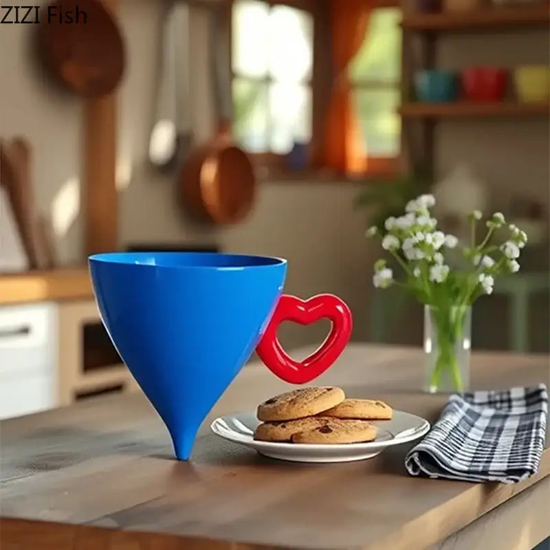 Heart-Shaped Ceramic Mug Set