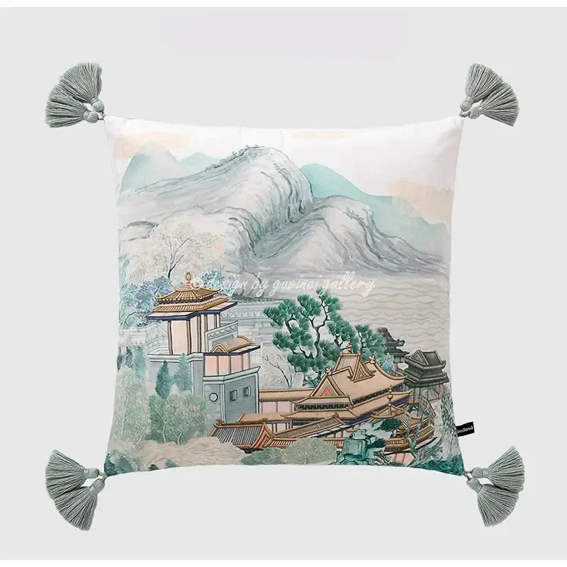 Crane Pattern Pillow Case