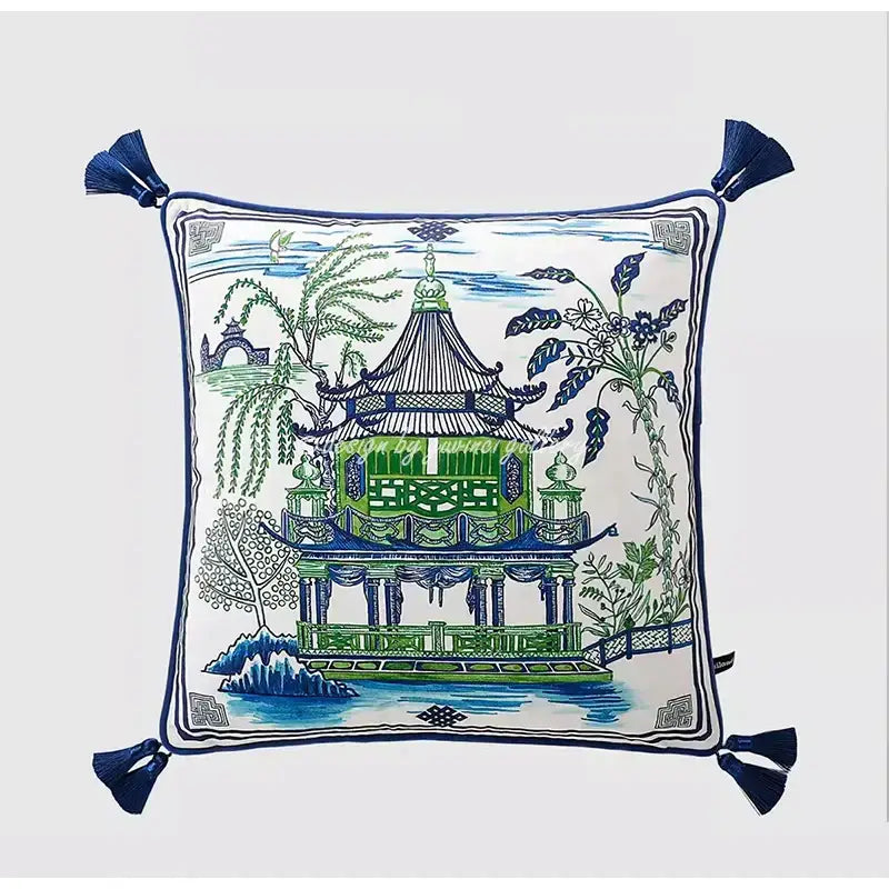 Crane Pattern Pillow Case