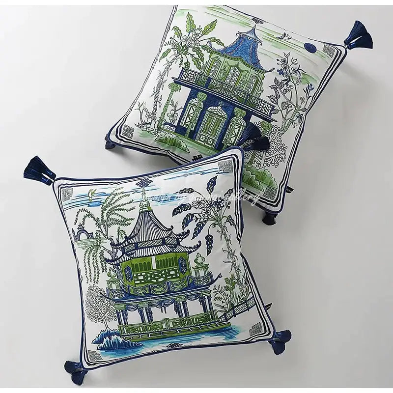 Crane Pattern Pillow Case