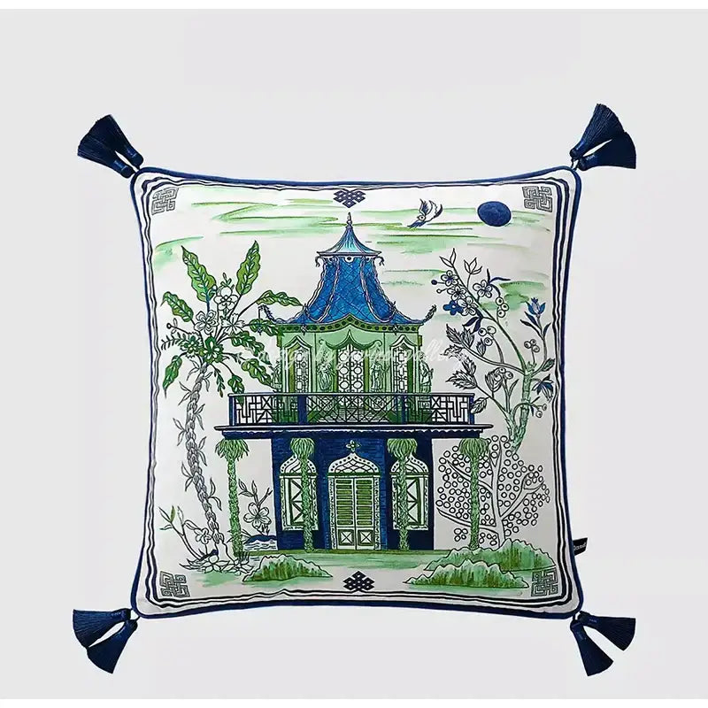 Crane Pattern Pillow Case