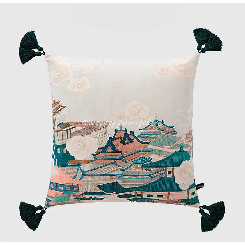 Crane Pattern Pillow Case