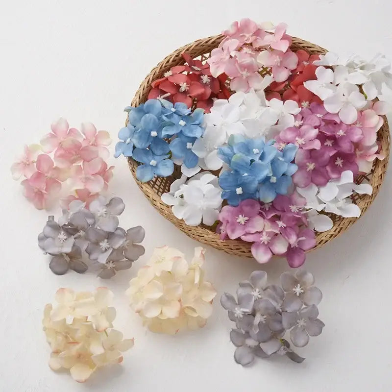Silk Hydrangea Flower Set