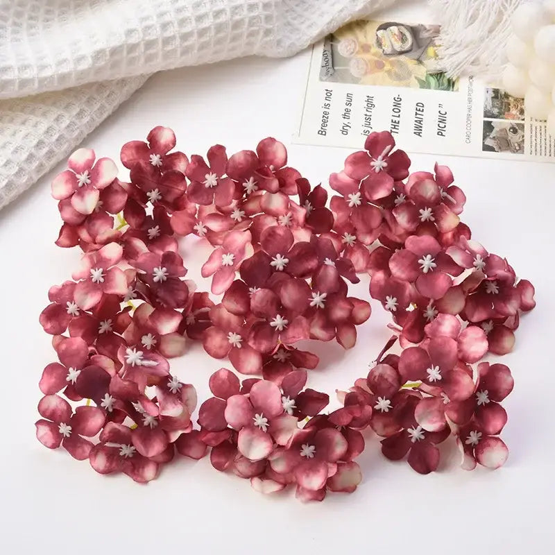 Silk Hydrangea Flower Set