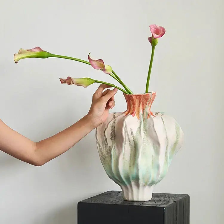 Irregular Porcelain Tulip Vase