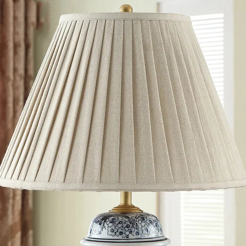Porcelain Gold Accent Table Lamp