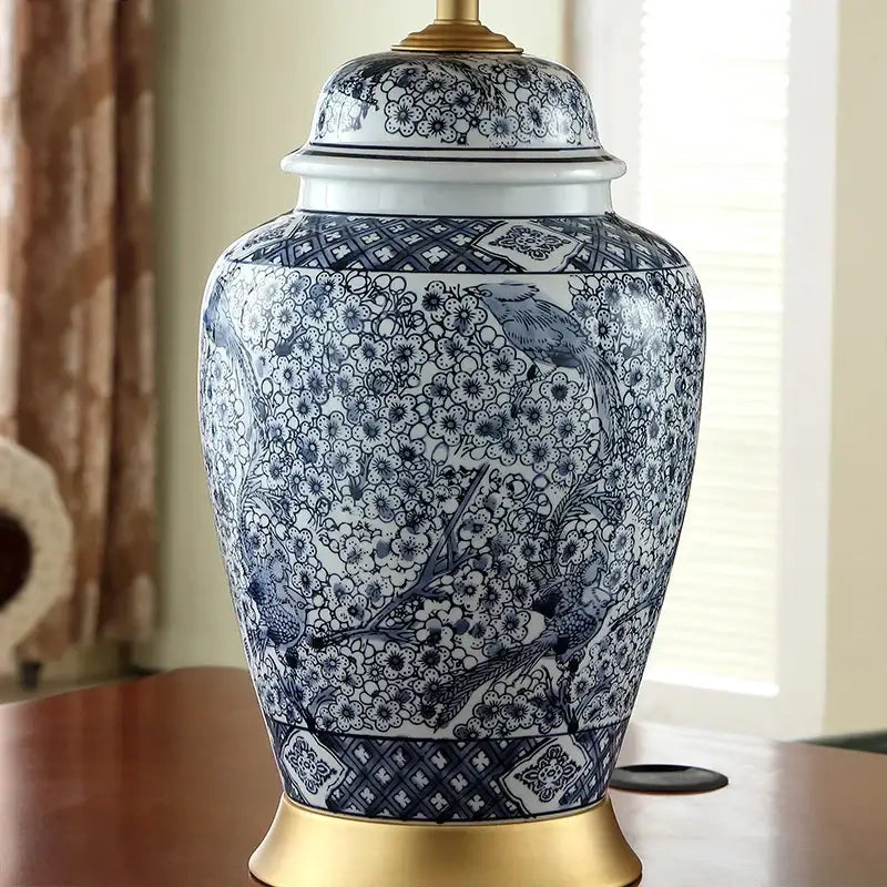 Porcelain Gold Accent Table Lamp