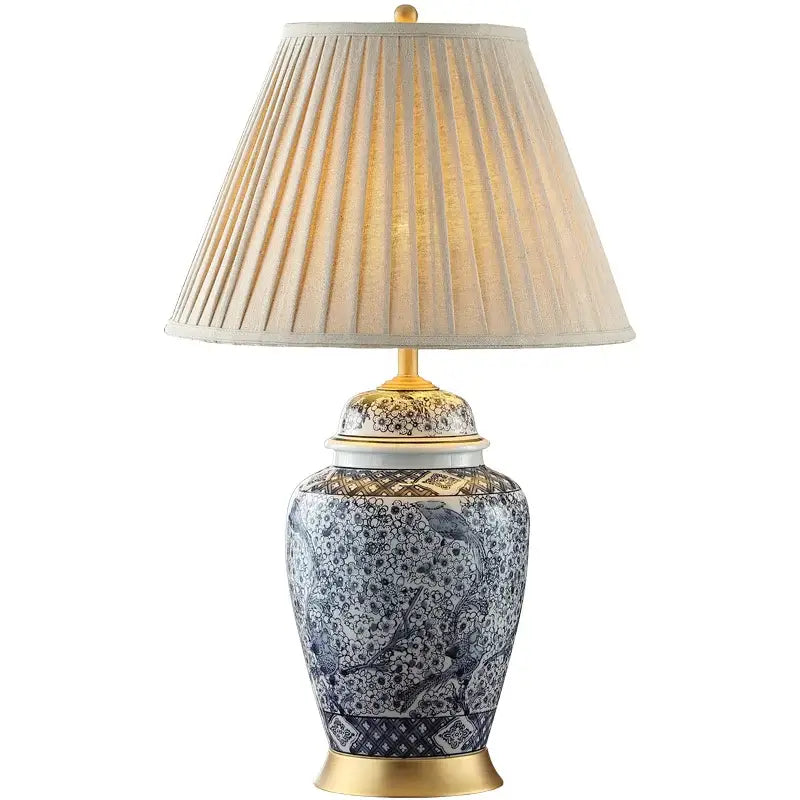 Porcelain Gold Accent Table Lamp