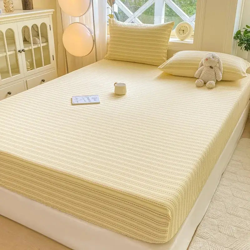 Blue Striped Jacquard Sheets