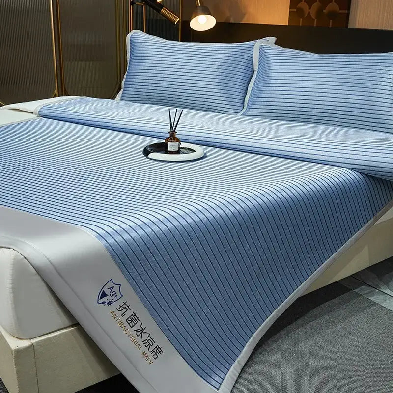 Blue Striped Cooling Mat