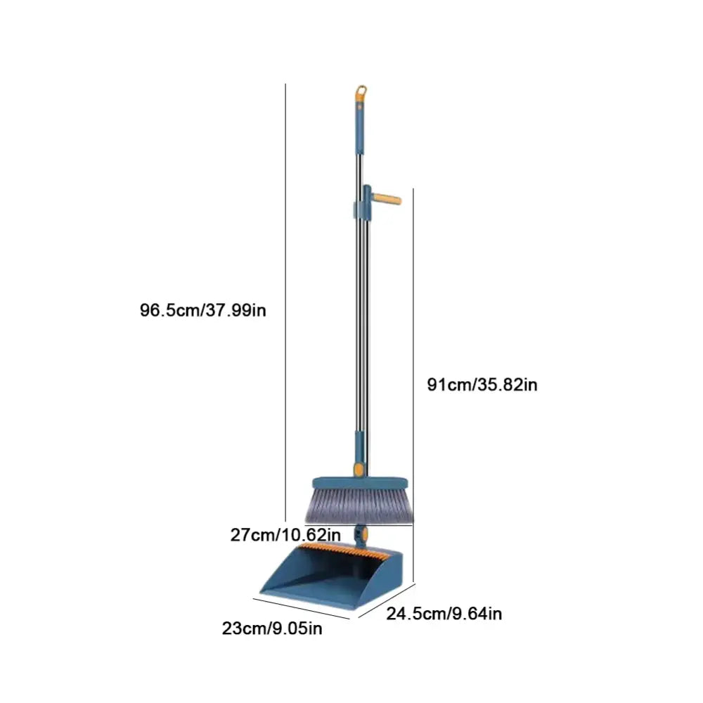 Blue Yellow Broom Set