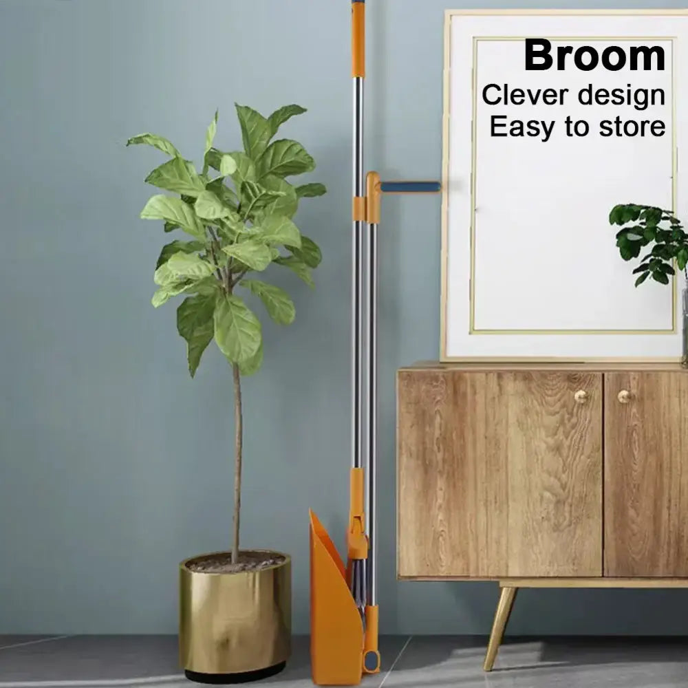 Blue Yellow Broom Set