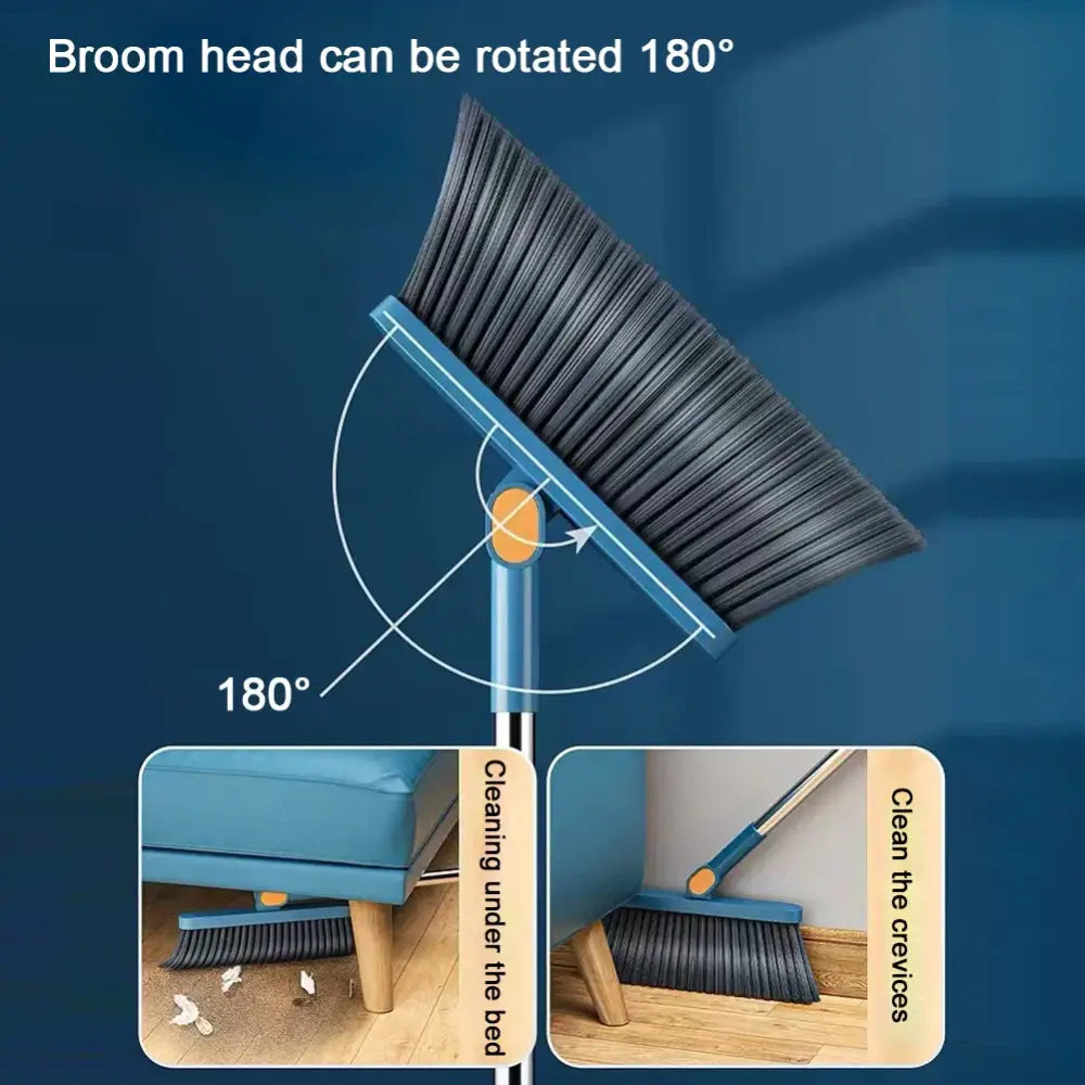 Blue Yellow Broom Set