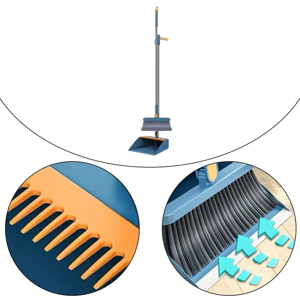 Blue Yellow Broom Set