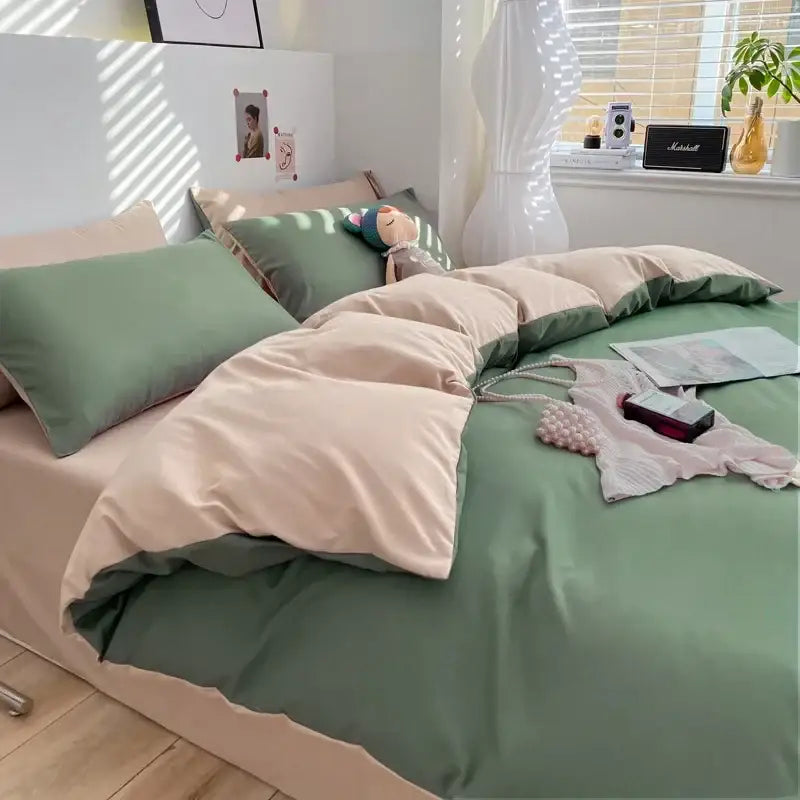 Blue Plush Bedding Set