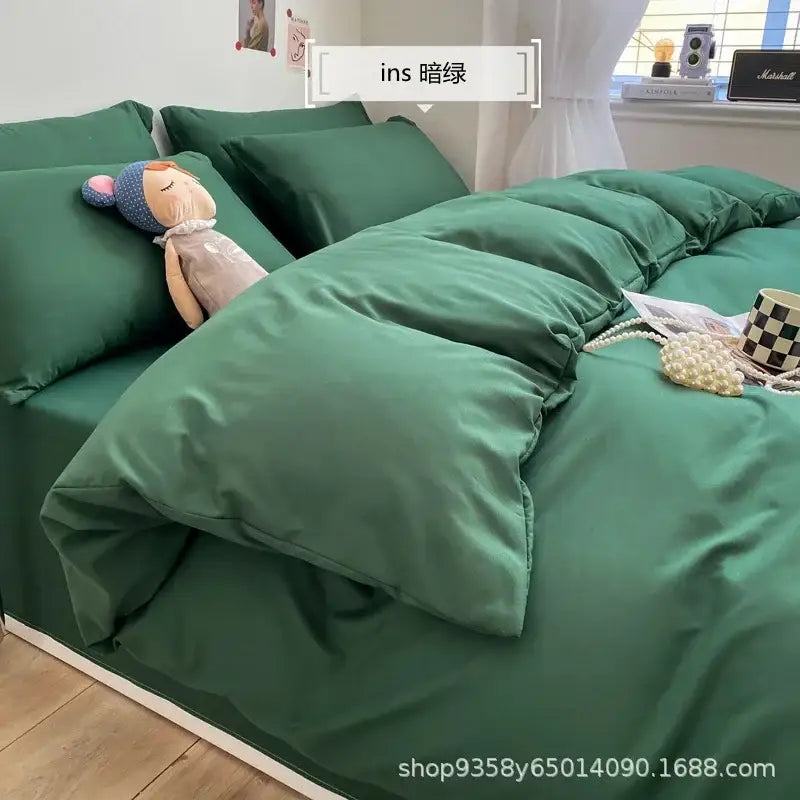 Blue Plush Bedding Set