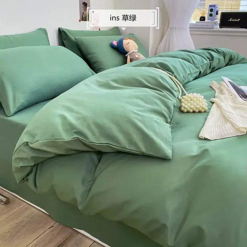 Blue Plush Bedding Set