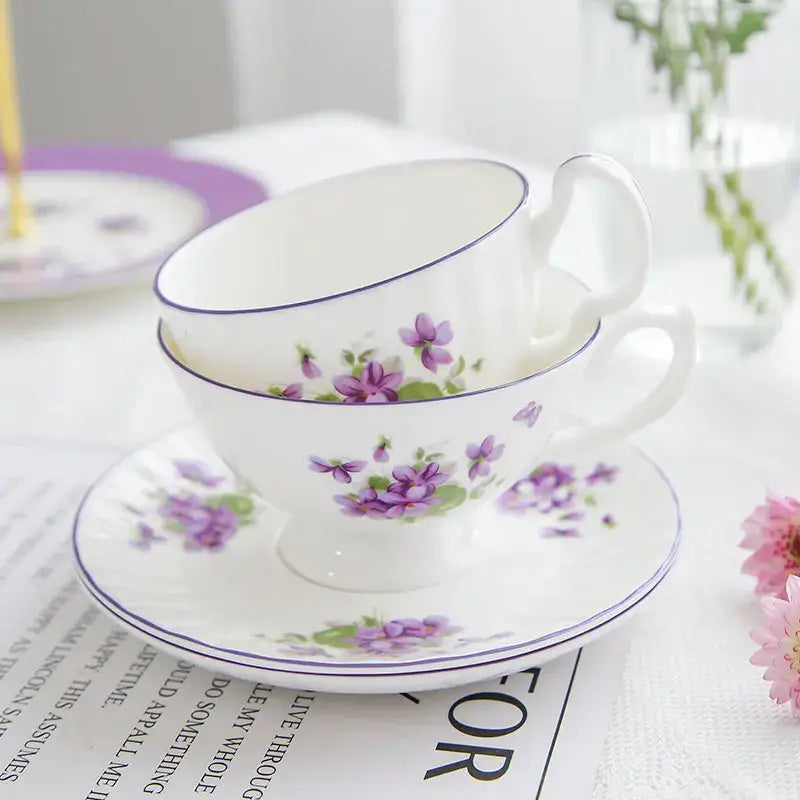 Blue Floral Porcelain Tea Set