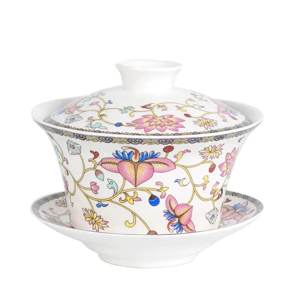 Floral Porcelain Tea Cup Set