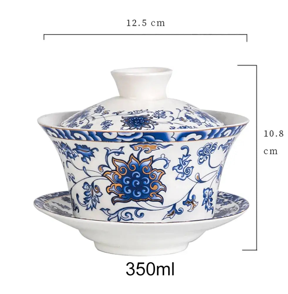 Floral Porcelain Tea Cup Set