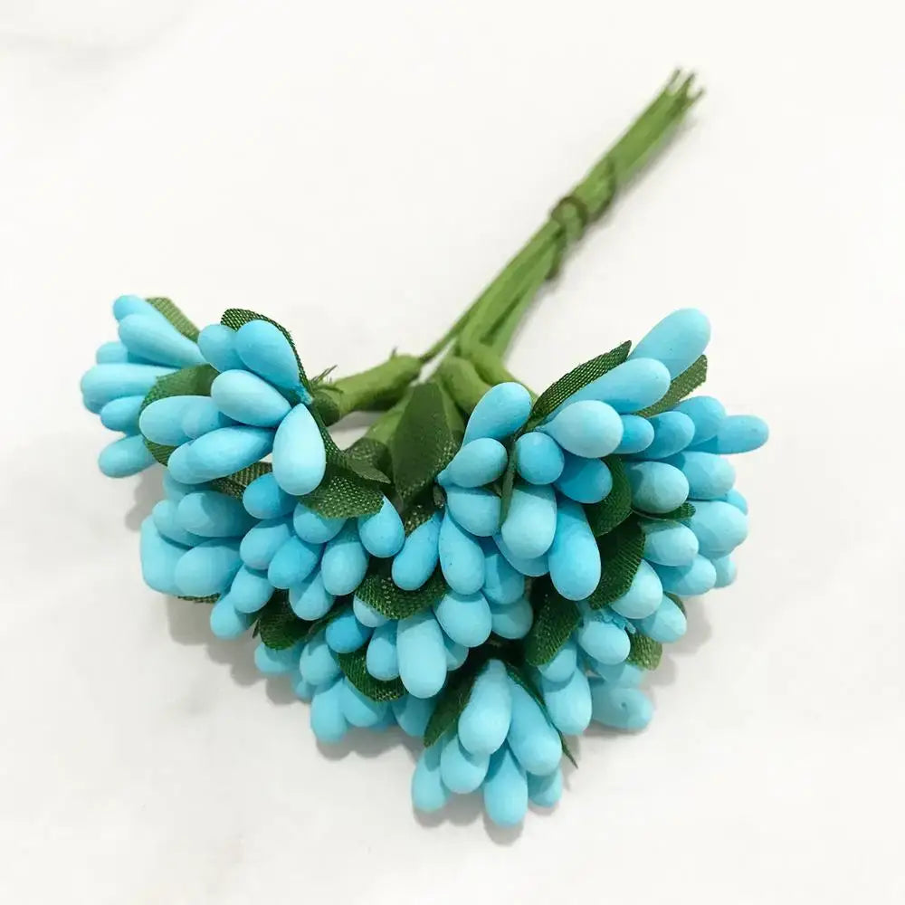 Blue Stamen Berry Decor