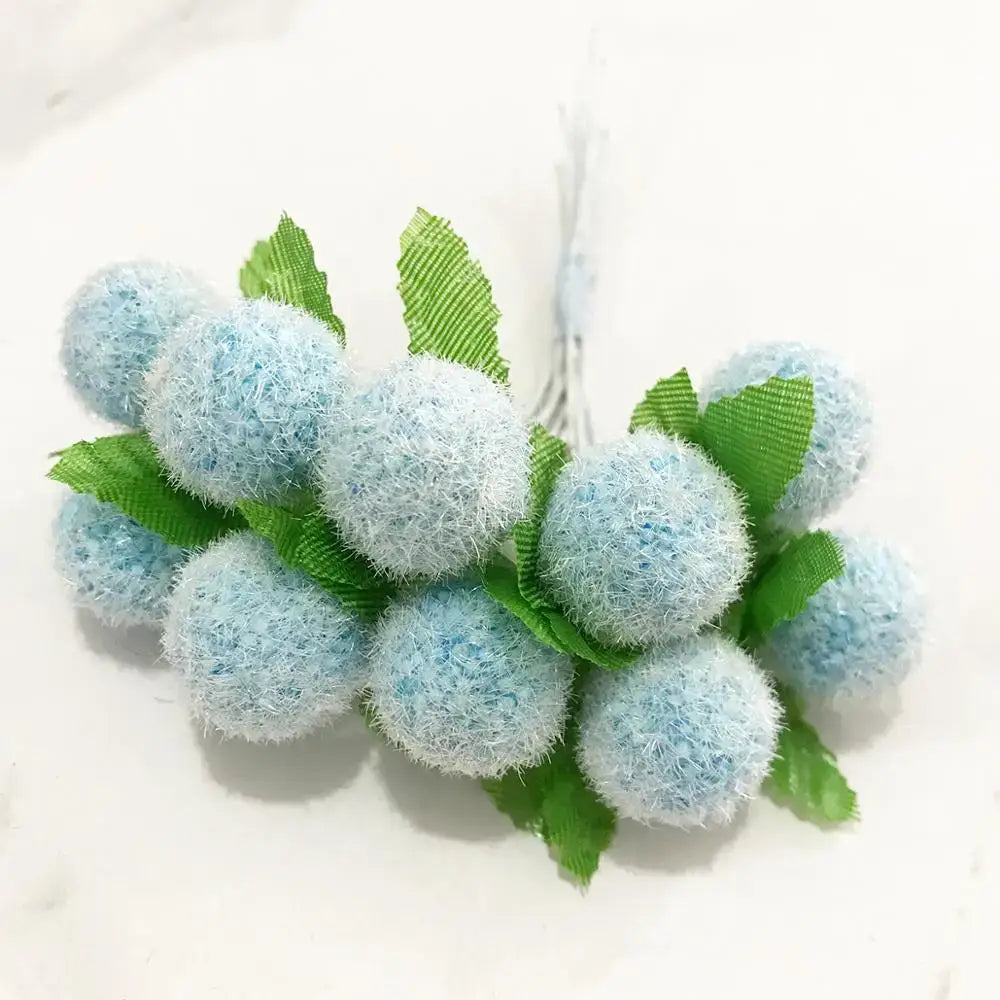 Blue Stamen Berry Decor