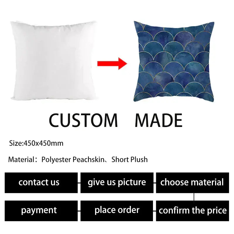 Blue Geometric Throw Pillows