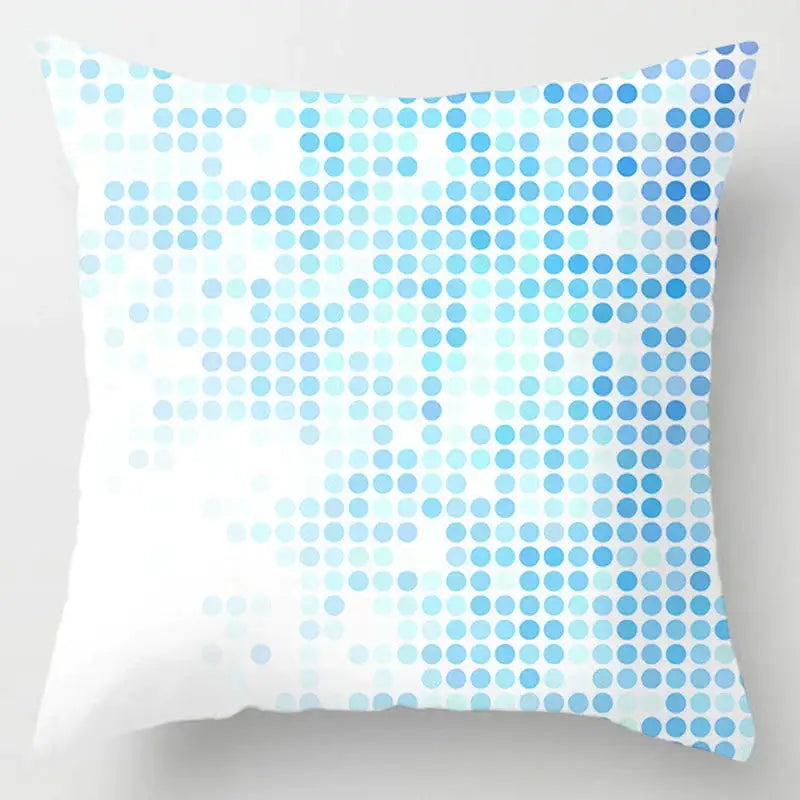 Blue Geometric Throw Pillows