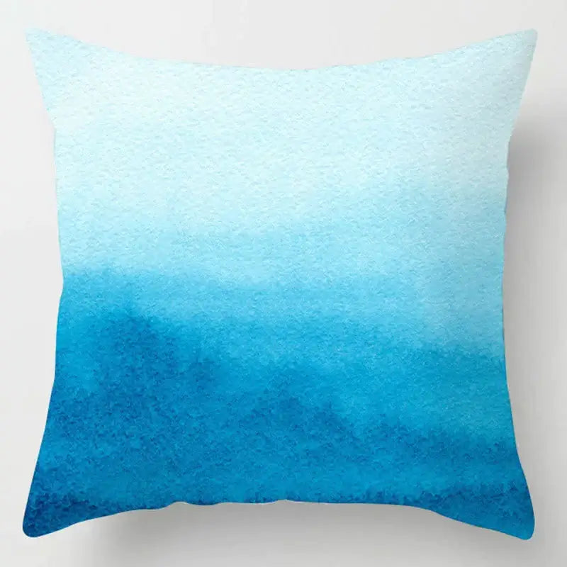 Blue Geometric Throw Pillows