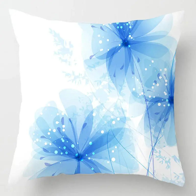 Blue Geometric Throw Pillows