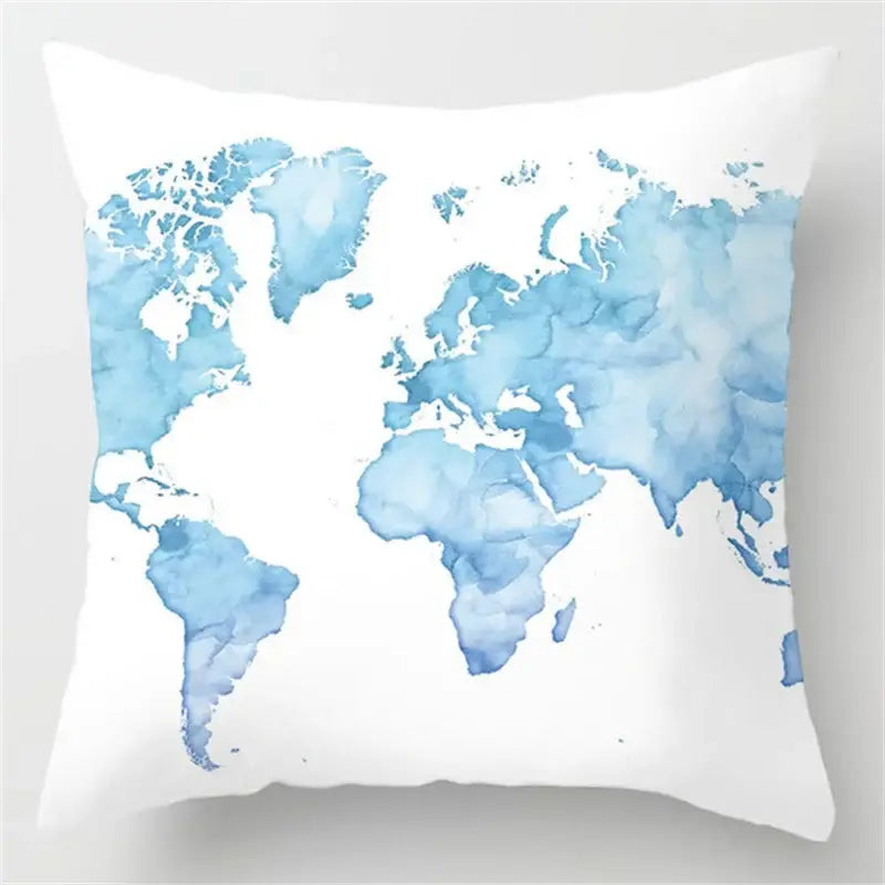 Blue Geometric Throw Pillows