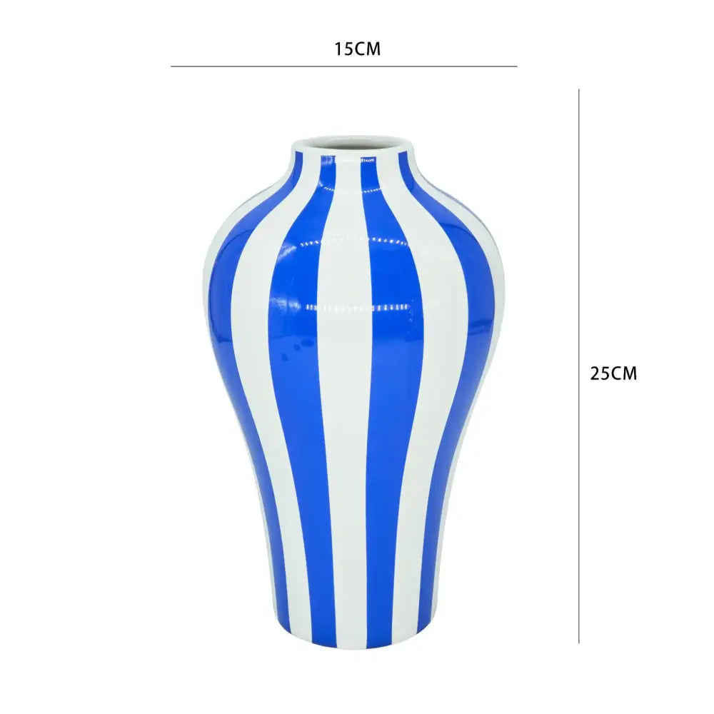 Blue Quilted Ceramic Vase