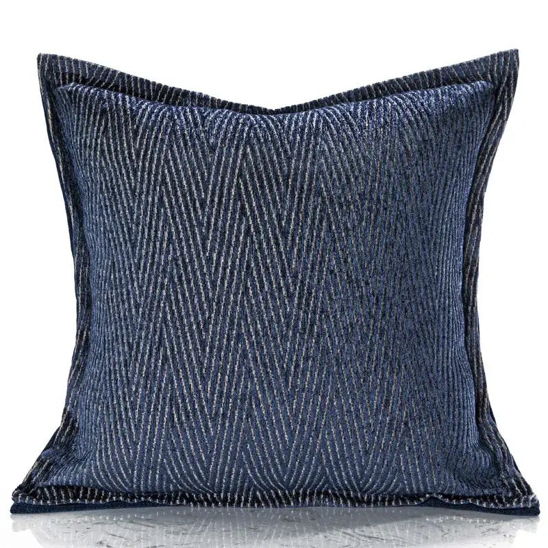 Blue Geometric Pillow Cover