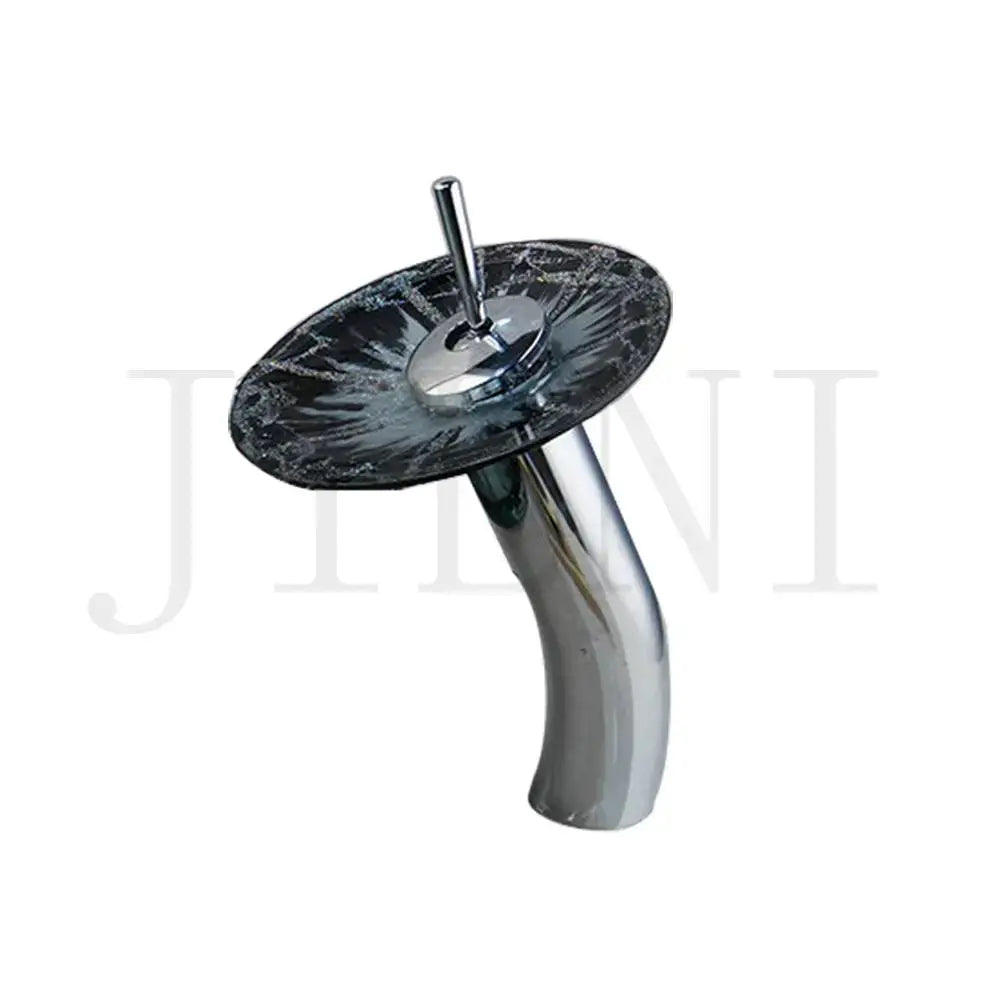 Blue Glass Rocker Faucet