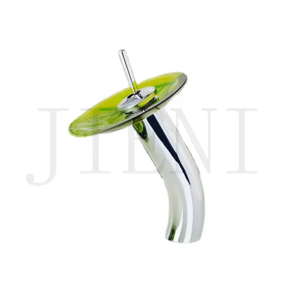 Blue Glass Rocker Faucet