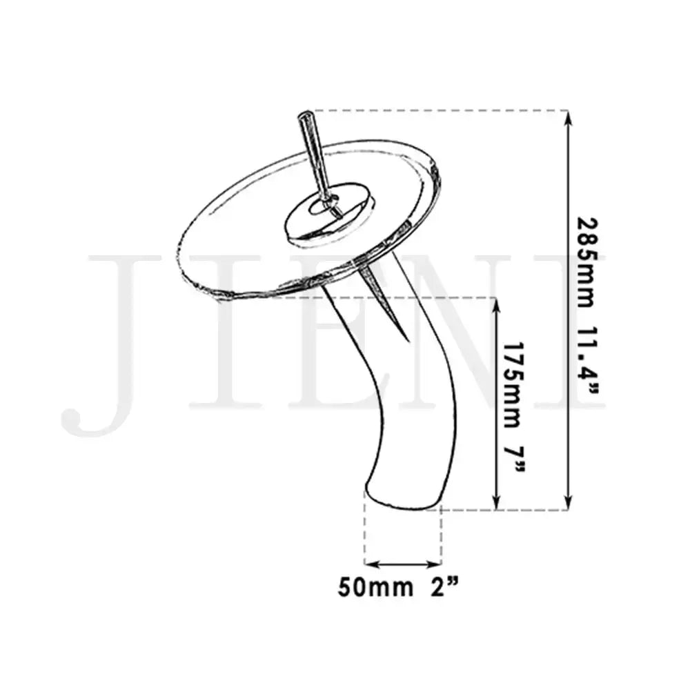 Blue Glass Rocker Faucet