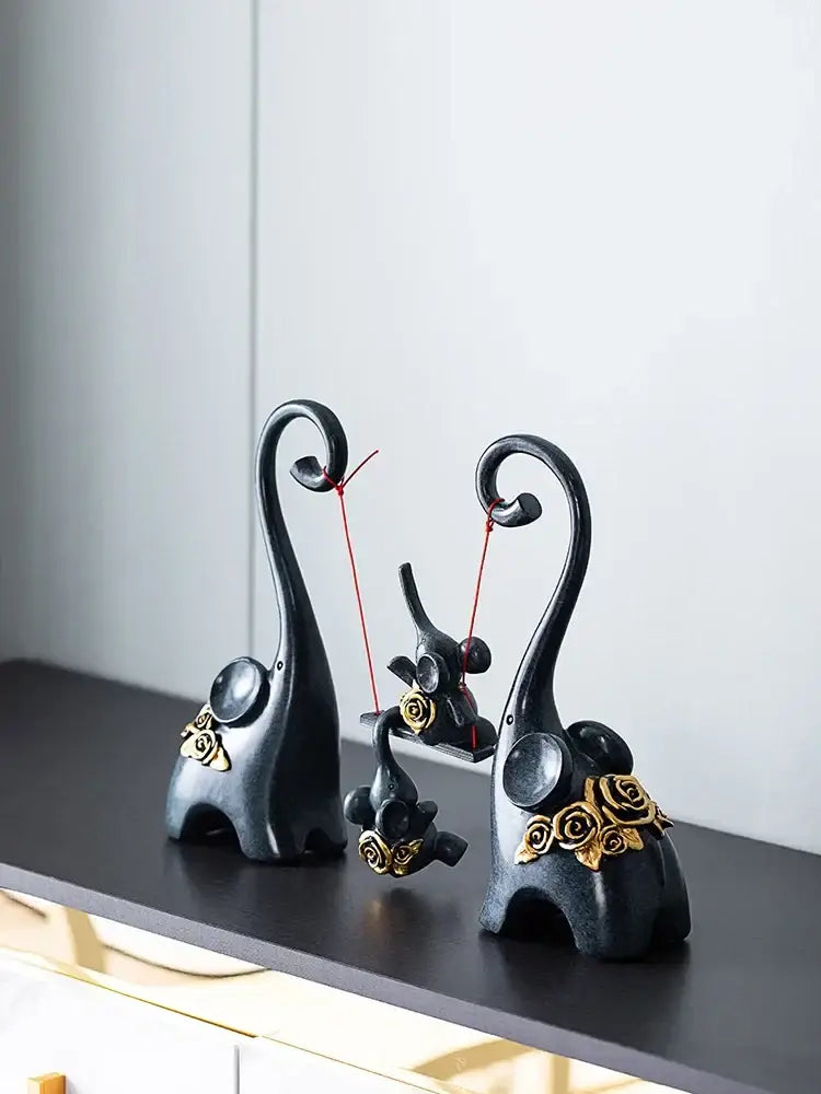 Gold Elephant Sculpture