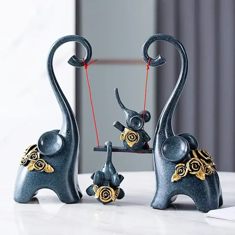 Gold Elephant Sculpture
