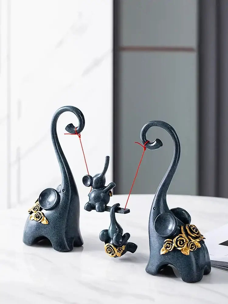 Gold Elephant Sculpture