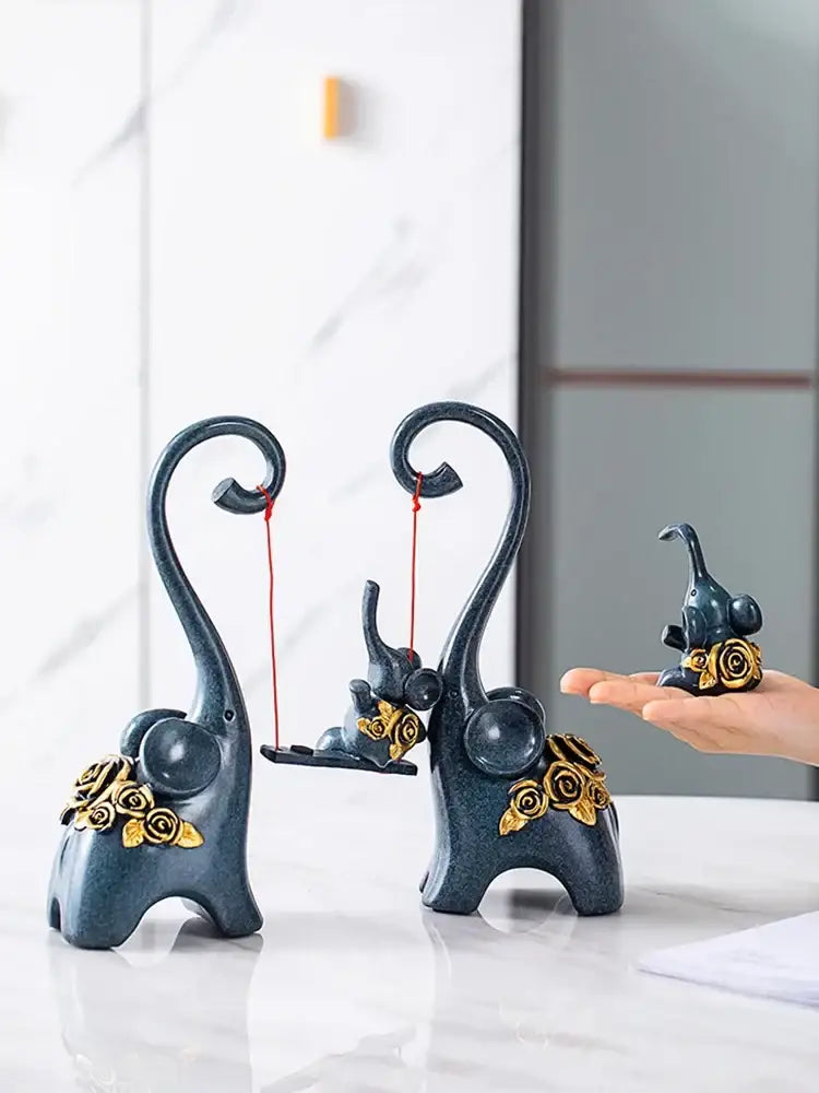 Gold Elephant Sculpture