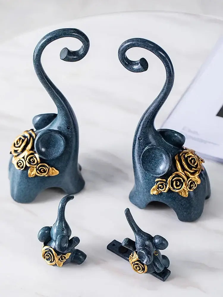 Gold Elephant Sculpture