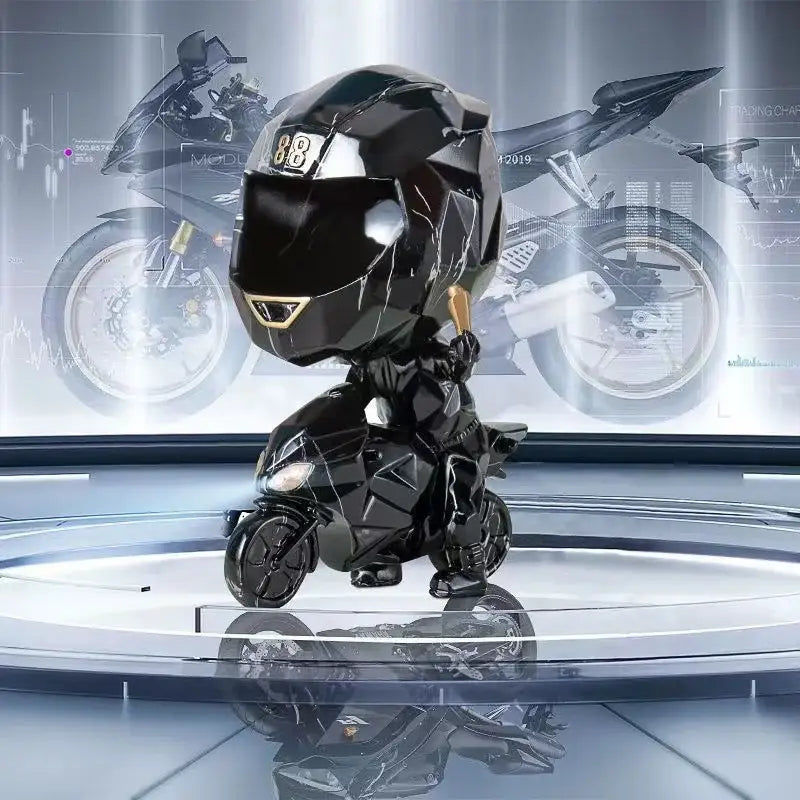 Gold Marble Helmet Display