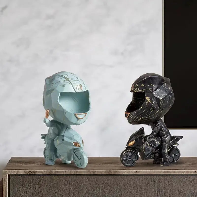 Gold Marble Helmet Display
