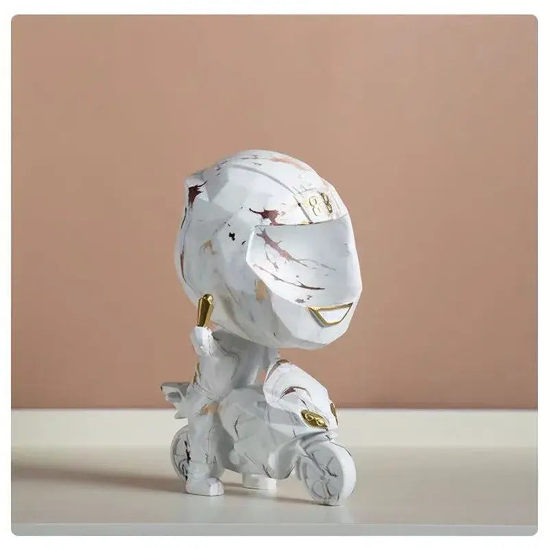 Gold Marble Helmet Display